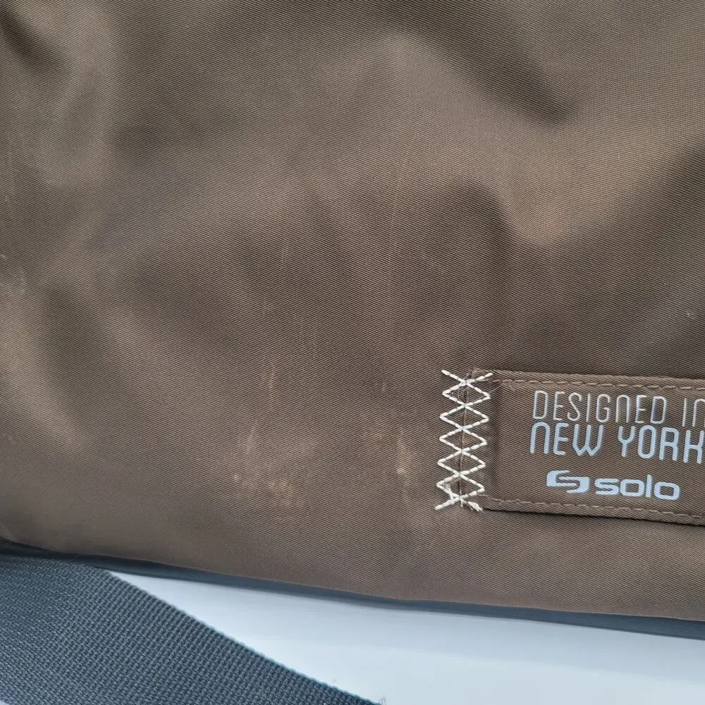 Solo New York Brown Messenger Bag Briefcase Laptop Bag Multiple Pockets OP050211
